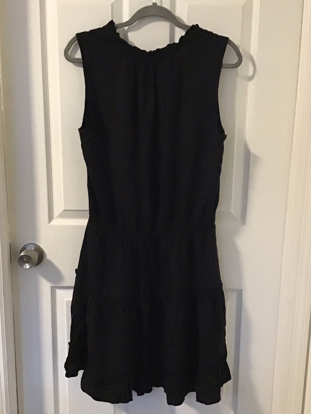 Sleeveless Black Tiered Midi Dress - Women's Elegant Everyday Dress
